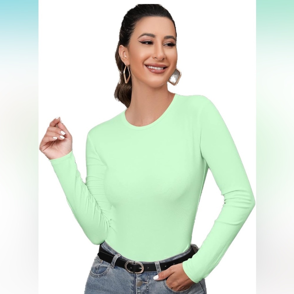 long sleeve rayon bodysuit - Picture 1 of 5